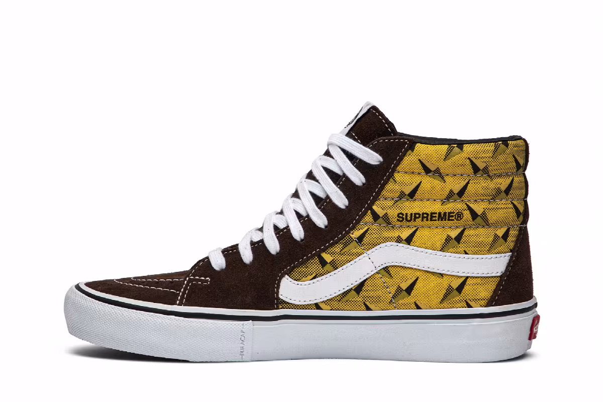 Supreme x Vans Sk8-Hi Pro Diamond Plate Brown, view 4