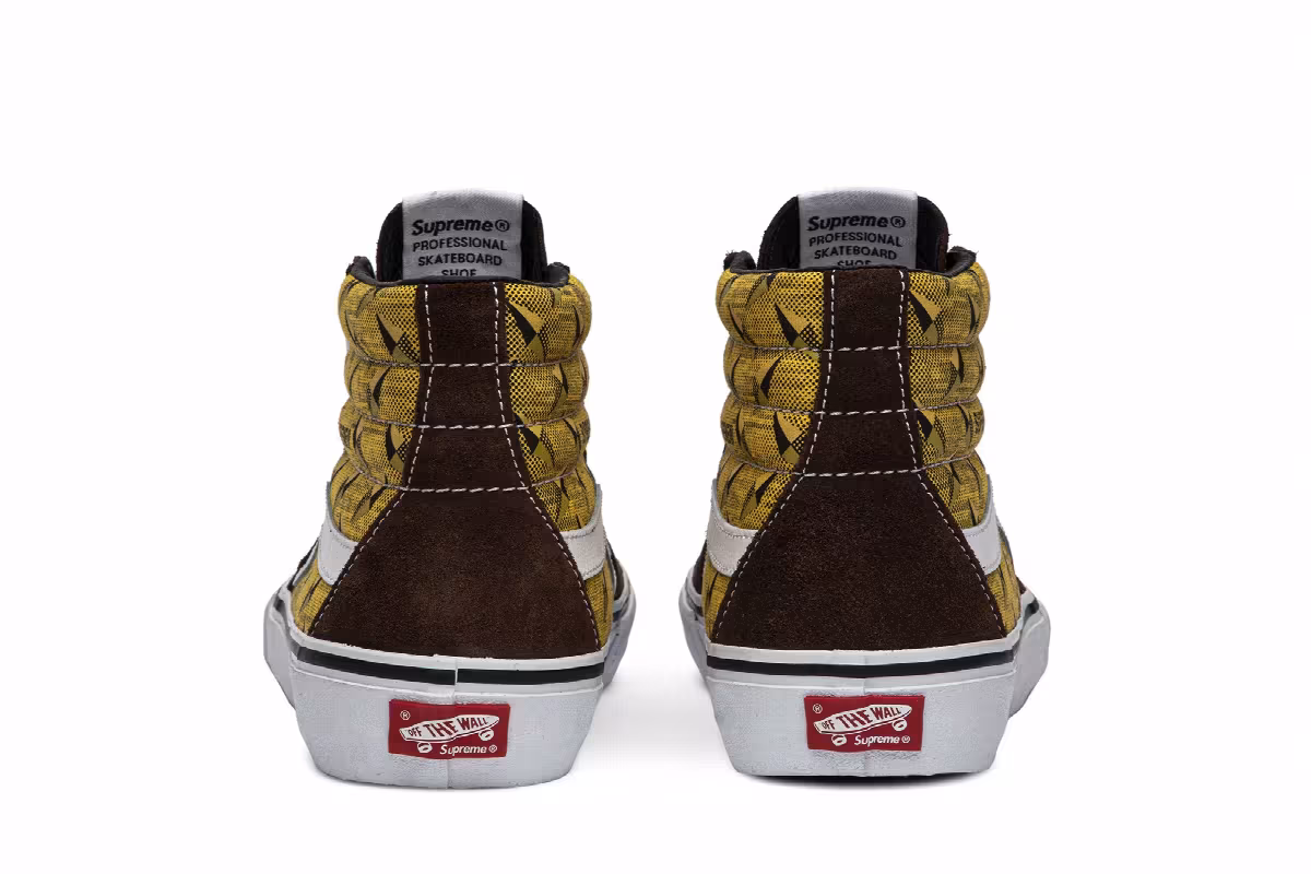 Supreme x Vans Sk8-Hi Pro Diamond Plate Brown, view 7