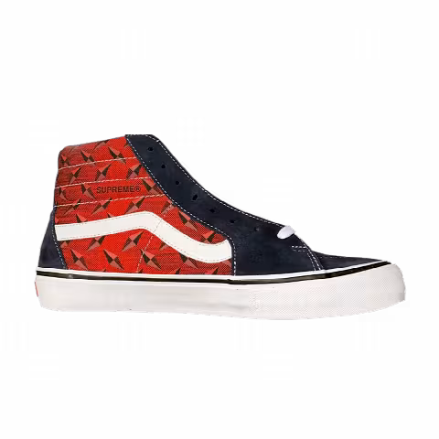 Supreme x Vans Sk8-Hi Pro 'Diamond Plate Navy Red'