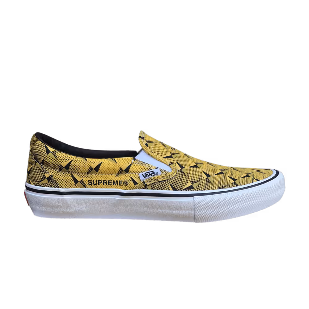 Supreme x Vans Classic Slip-On Pro Diamond Plate Yellow