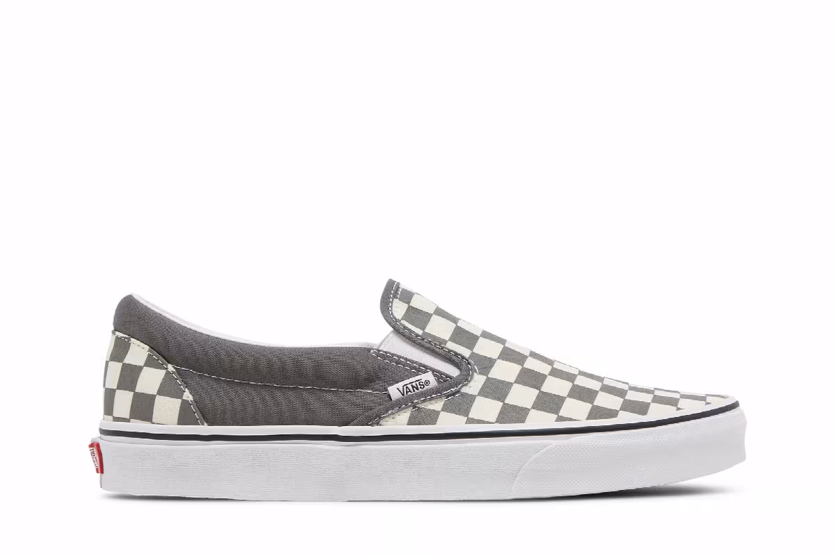 Vans Classic Slip-On Pewter Checkerboard, view 2