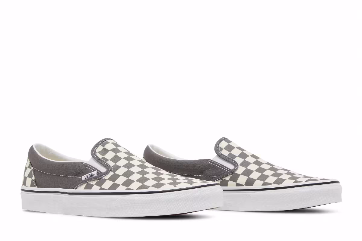 Vans Classic Slip-On Pewter Checkerboard, view 9
