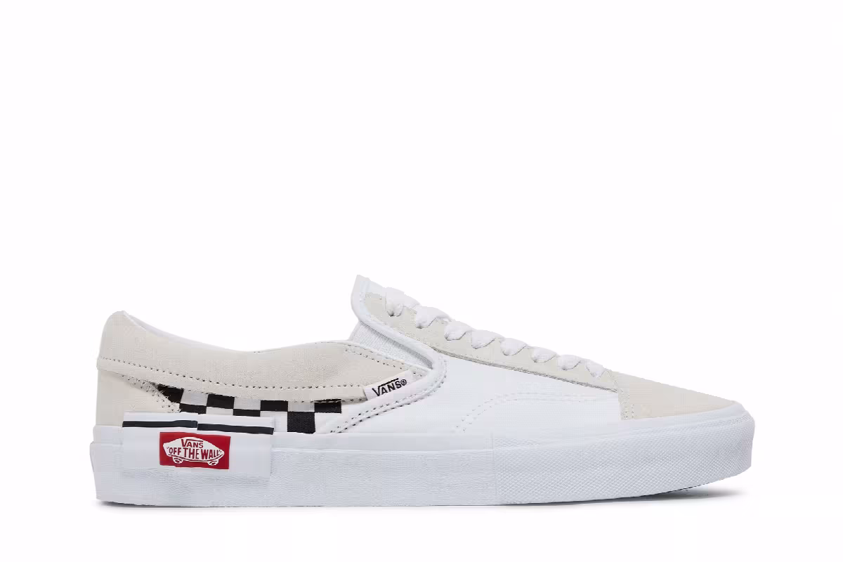 Vans Slip-On CAP White Black Checkerboard, view 2