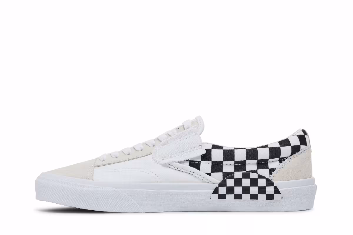 Vans Slip-On CAP White Black Checkerboard, view 4