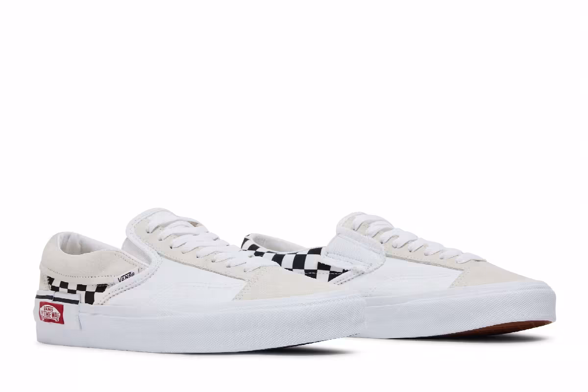 Vans Slip-On CAP White Black Checkerboard, view 9