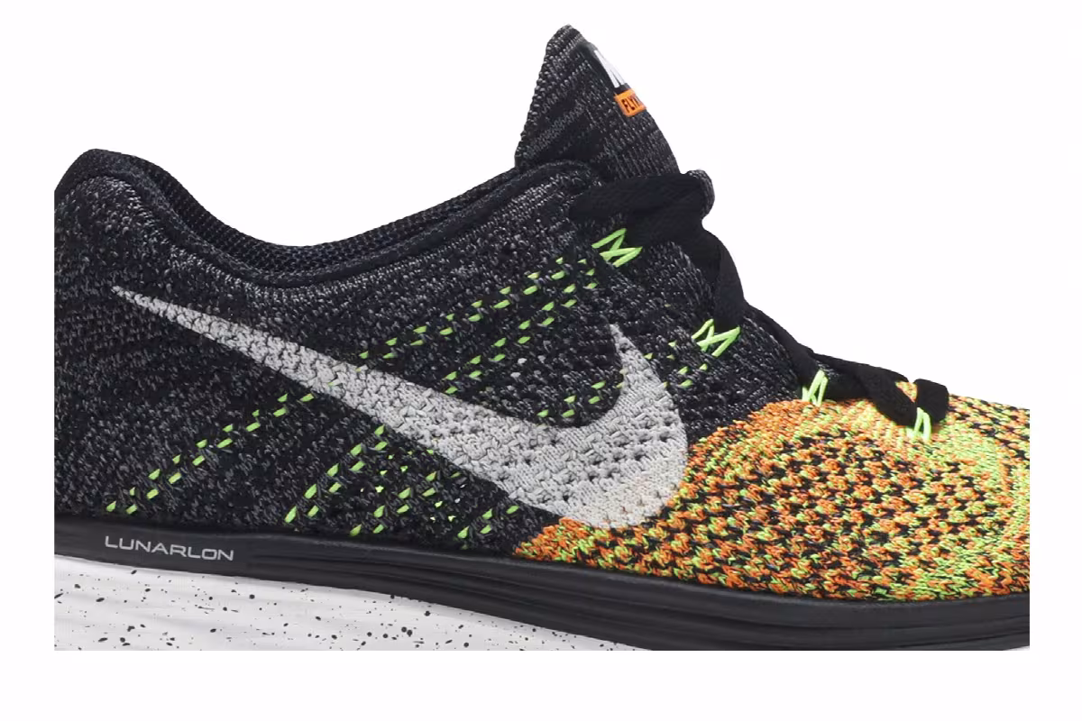 Nike Flyknit Lunar 3 Black Electric Green, view 3