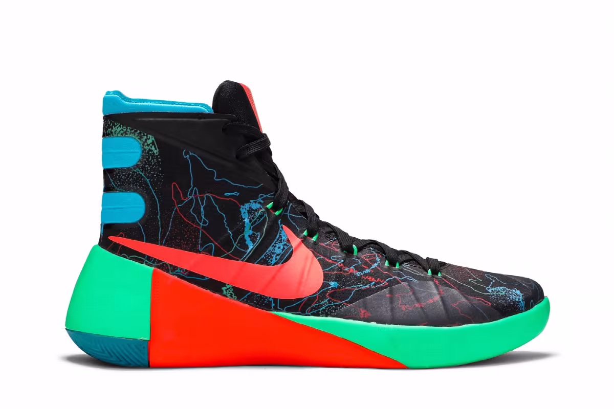 Nike Hyperdunk 2015 Premium Black Blue Lagoon, view 2