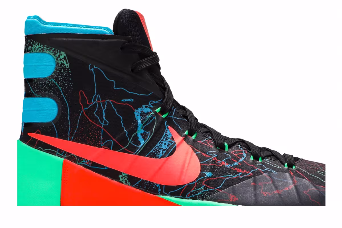 Nike Hyperdunk 2015 Premium Black Blue Lagoon, view 3