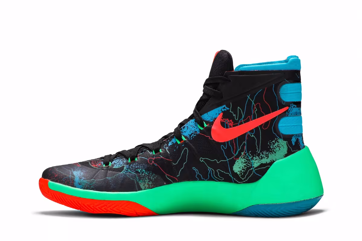 Nike Hyperdunk 2015 Premium Black Blue Lagoon, view 4