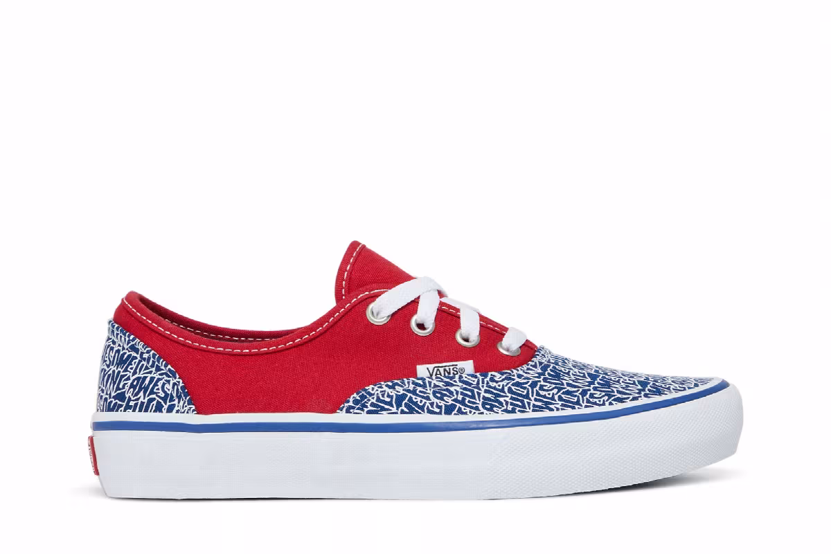 Fucking Awesome x Vans Authentic C Pro Red Blue, view 2