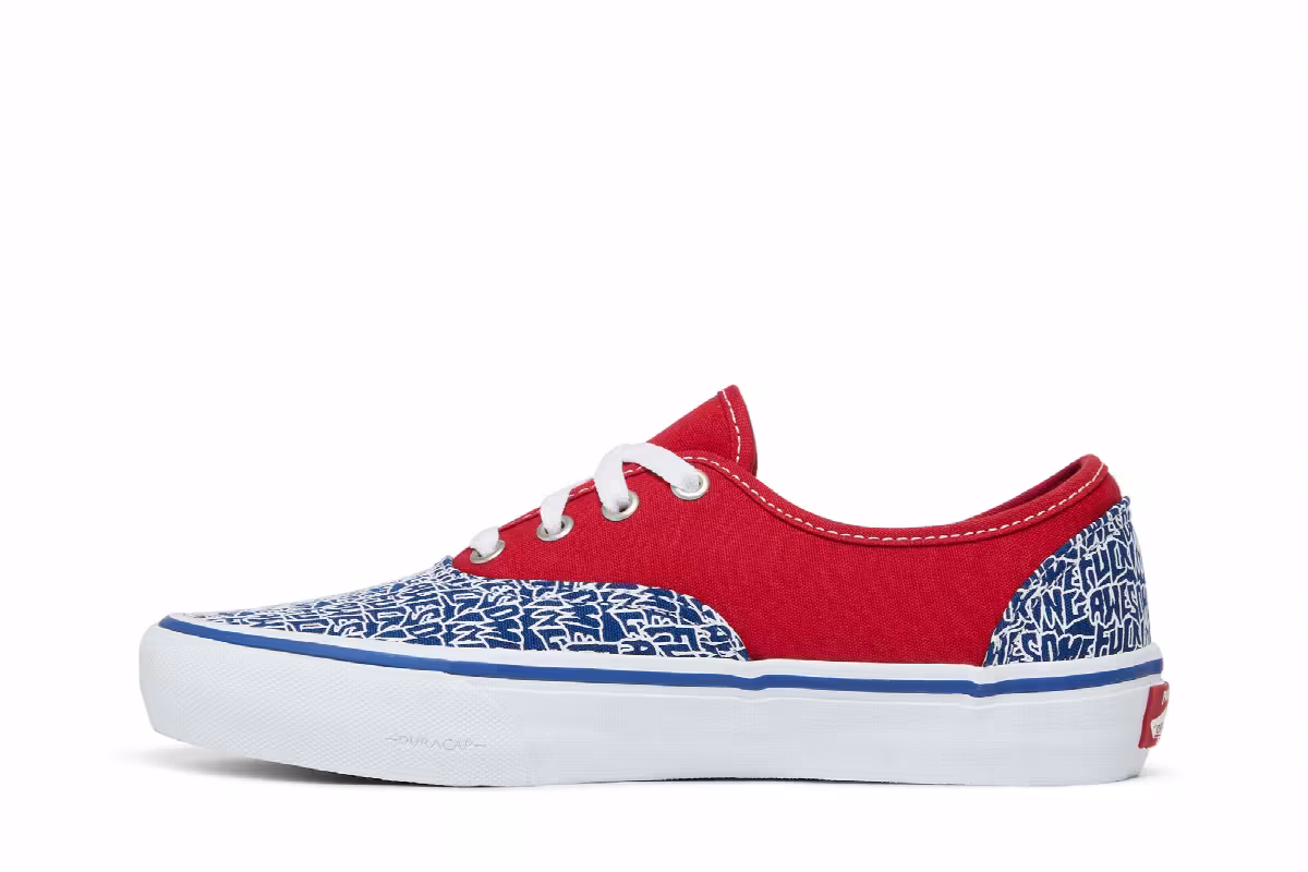 Fucking Awesome x Vans Authentic C Pro Red Blue, view 4