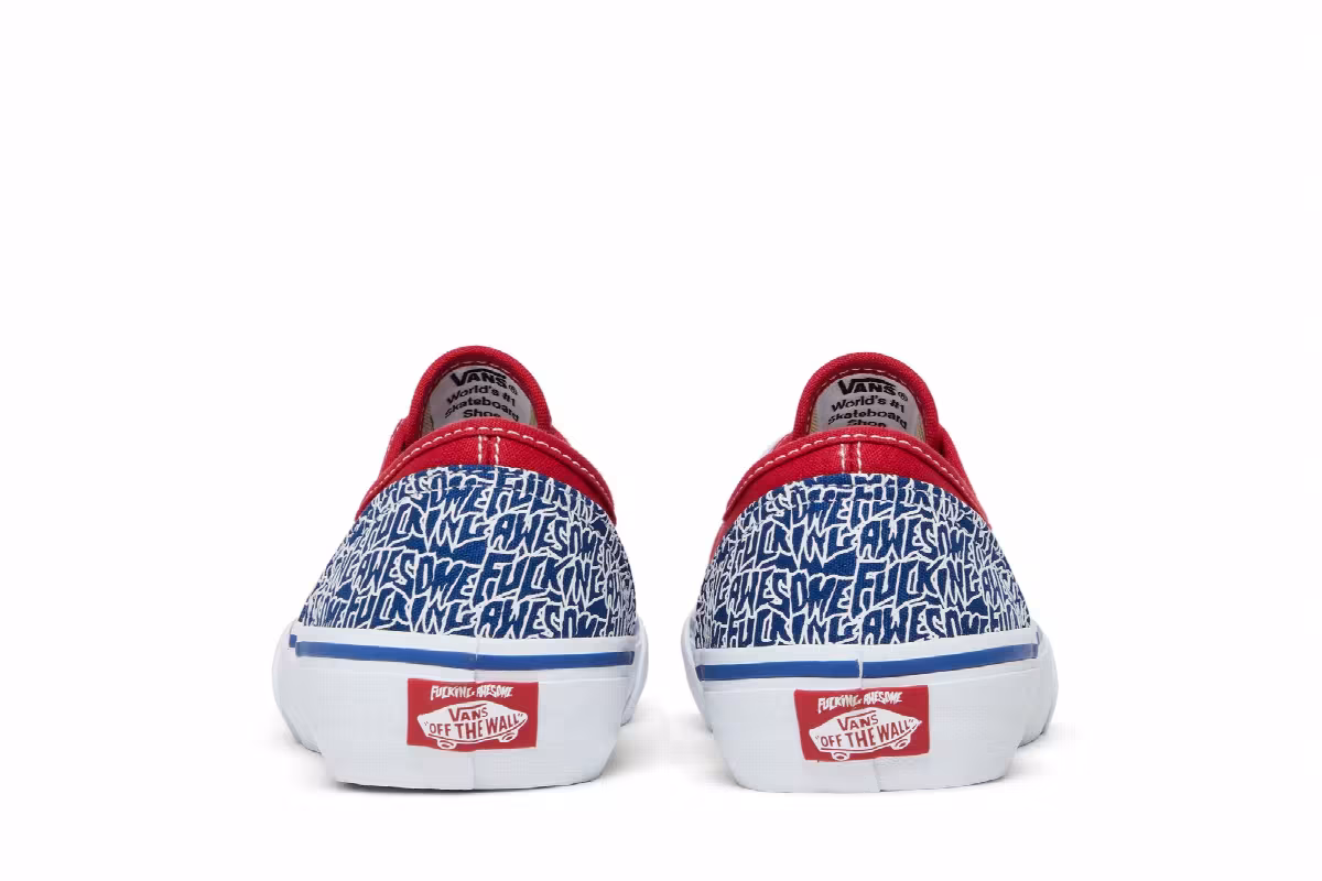 Fucking Awesome x Vans Authentic C Pro Red Blue, view 7
