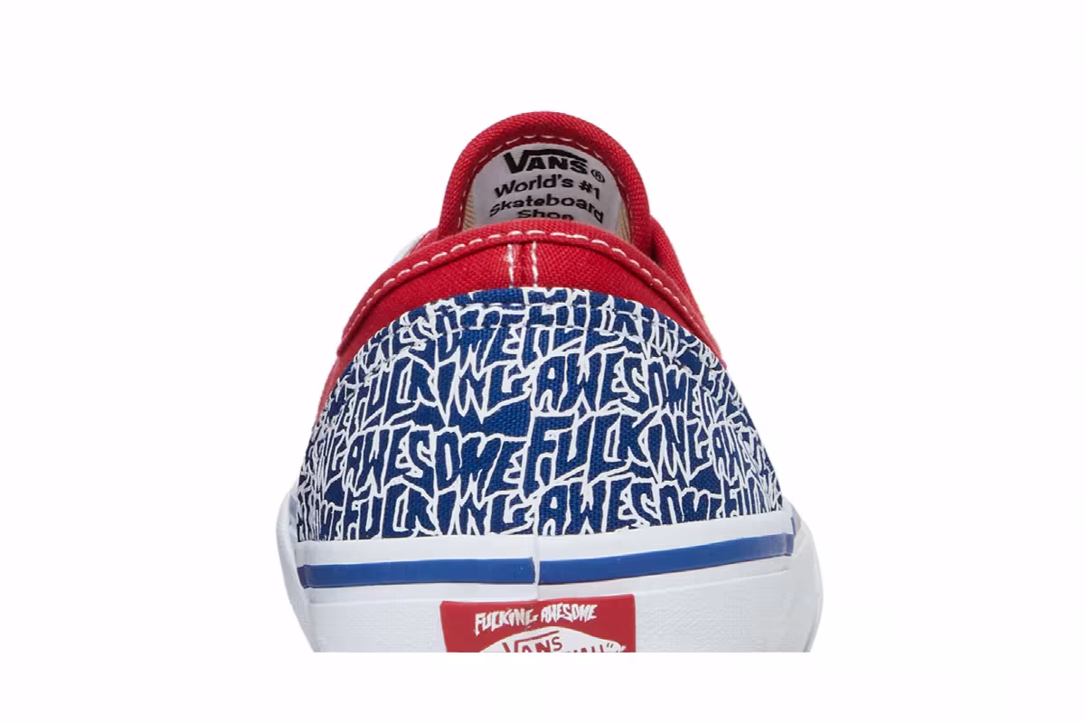 Fucking Awesome x Vans Authentic C Pro Red Blue, view 8