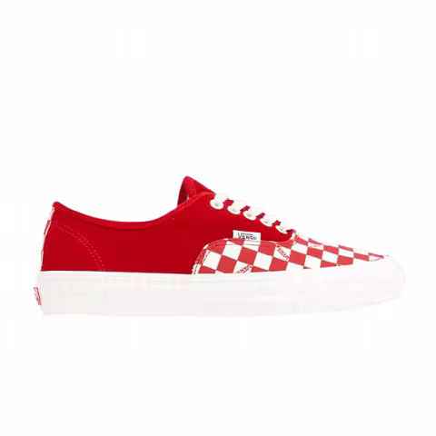 Vans OG Authentic LX 'Racing Red Checkerboard Toe'