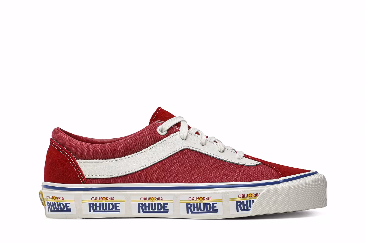 Rhude x Vans Bold Ni California Plate - Red, view 2