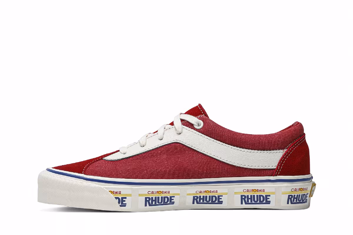 Rhude x Vans Bold Ni California Plate - Red, view 4