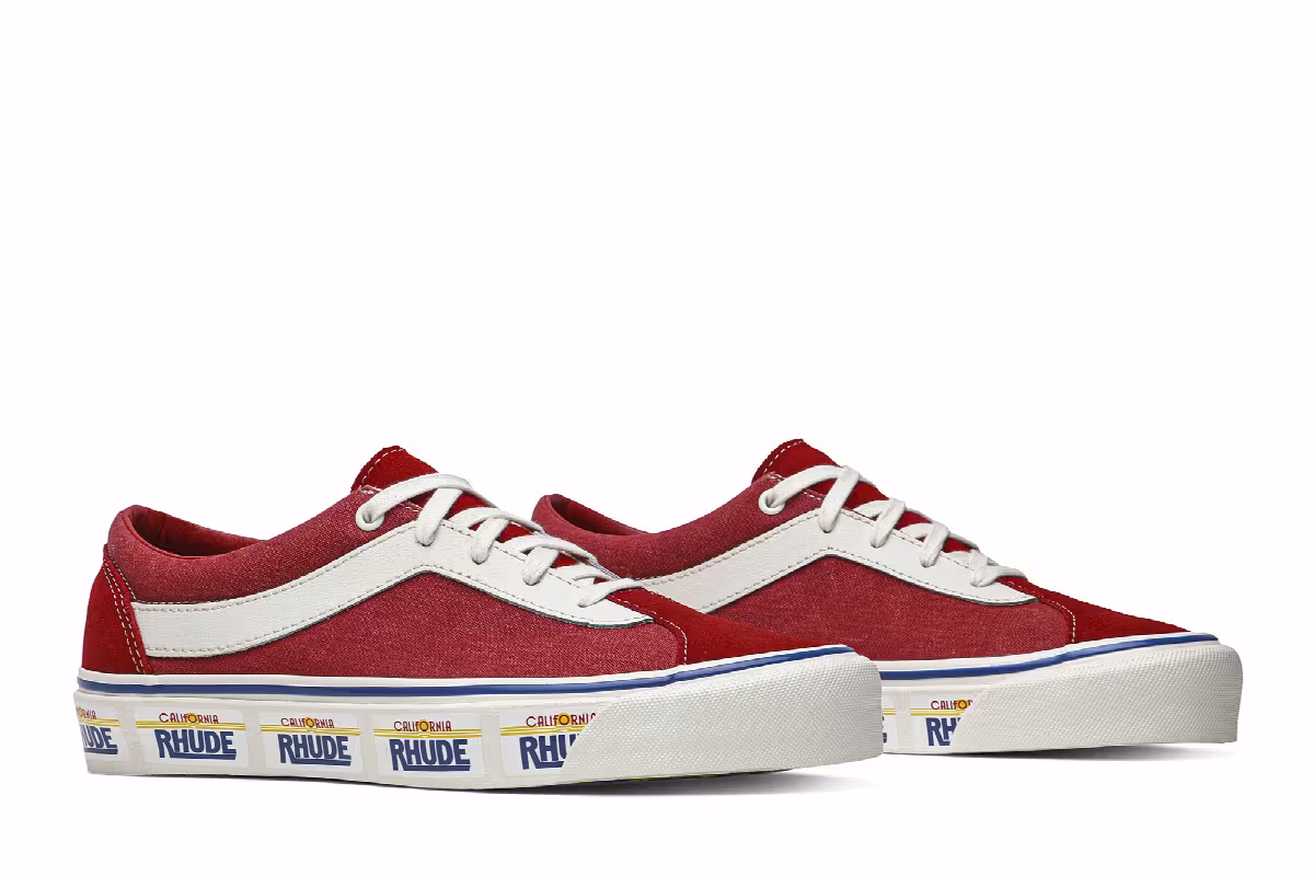 Rhude x Vans Bold Ni California Plate - Red, view 9