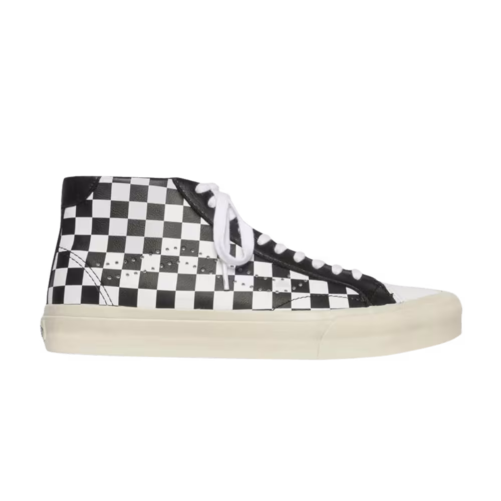 Vans Court Mid Checker - White Black