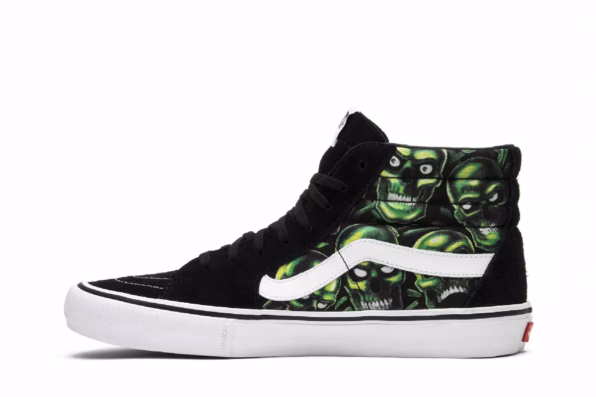 Supreme x Vans Sk8-Hi Glow-In-The-Dark Skull Pile, view 4