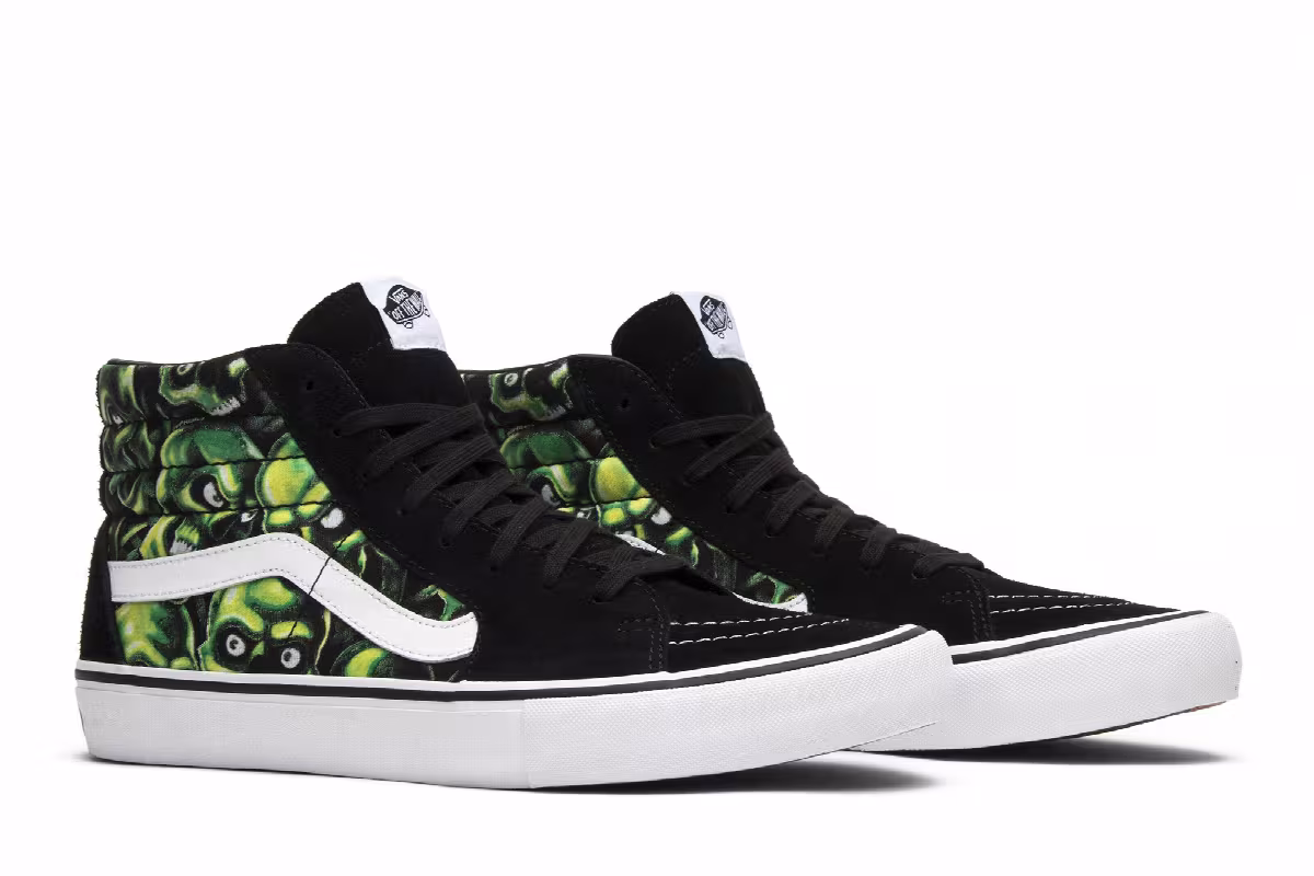 Supreme x Vans Sk8-Hi Glow-In-The-Dark Skull Pile, view 9