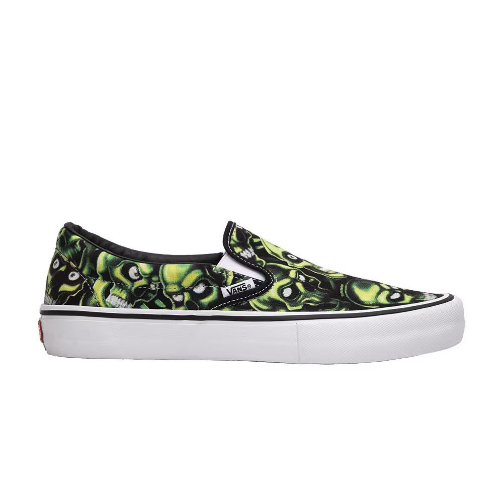Supreme x Vans Slip-On Glow-In-The-Dark Skull Pile