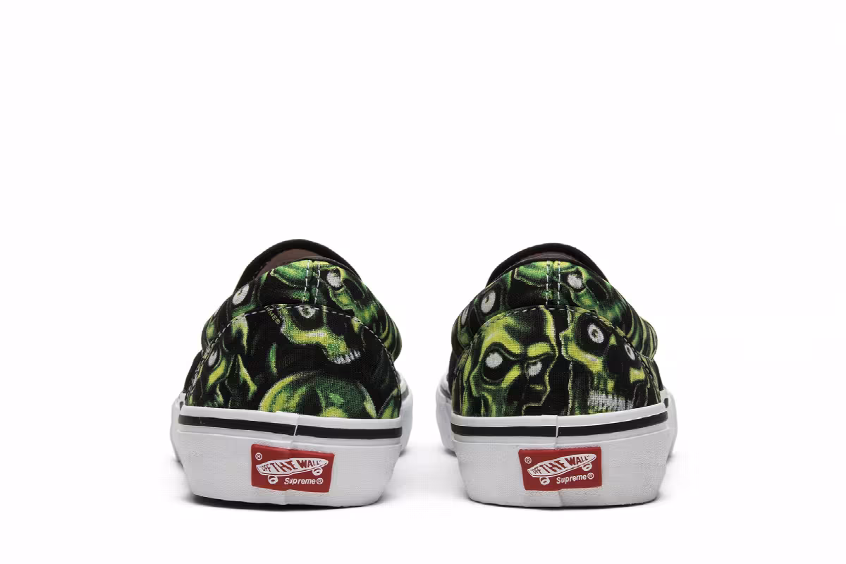 Supreme x Vans Slip-On Glow-In-The-Dark Skull Pile, view 7