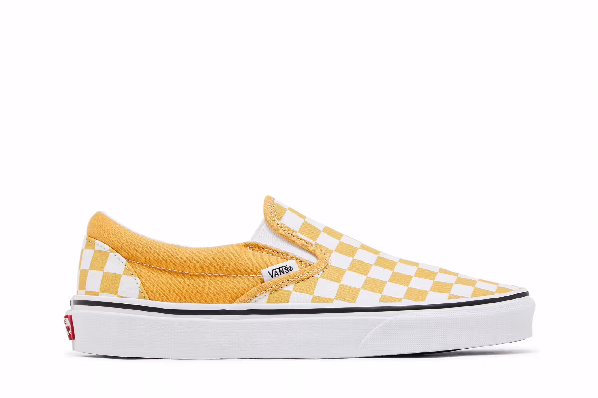 Vans Classic Slip On Ochre Checkerboard, view 2