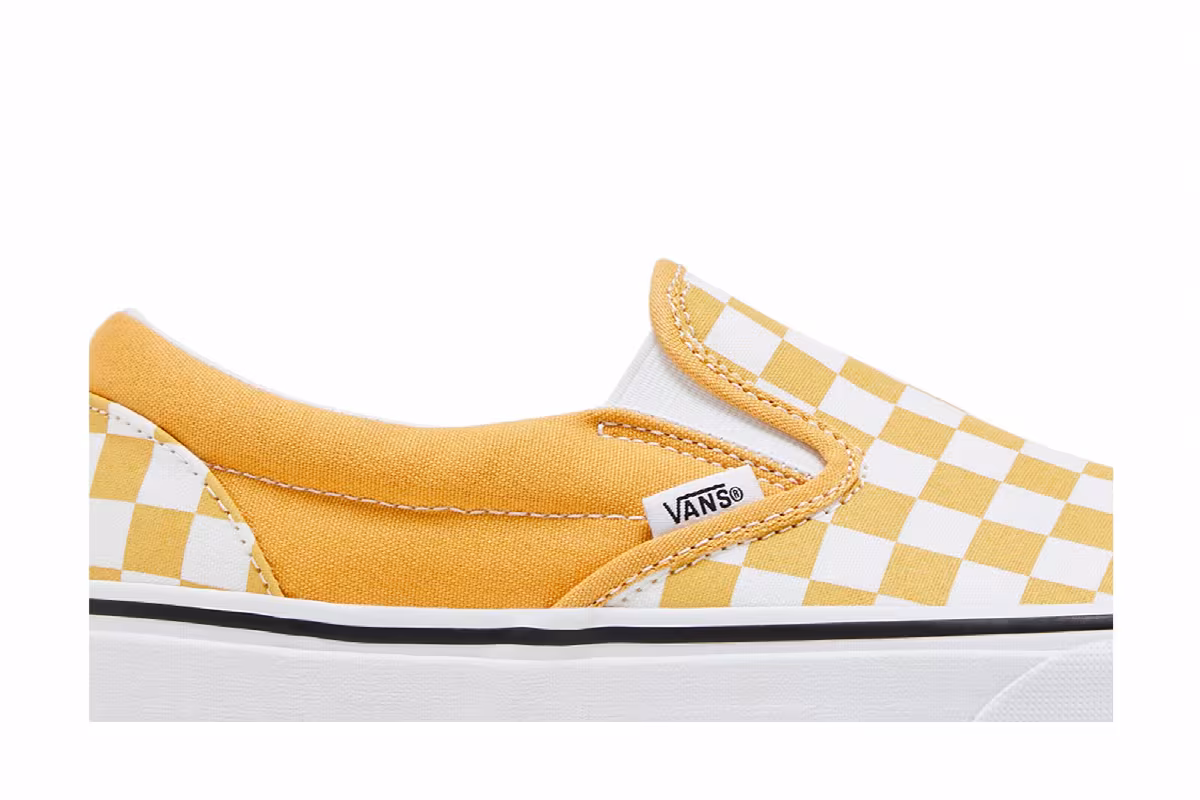 Vans Classic Slip On Ochre Checkerboard, view 3