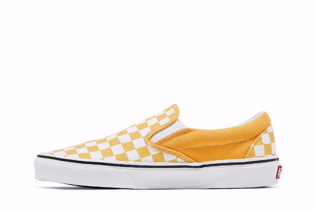 Vans Classic Slip On Ochre Checkerboard, view 4