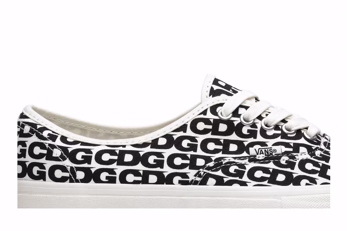 Comme des Garçons x Vans Authentic CDG Print - Black White 2018, view 3