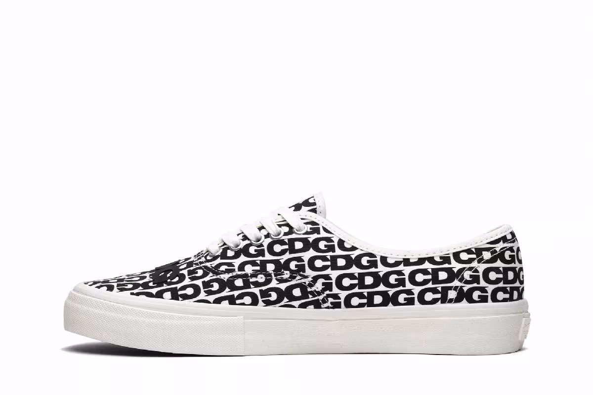 Comme des Garçons x Vans Authentic CDG Print - Black White 2018, view 4