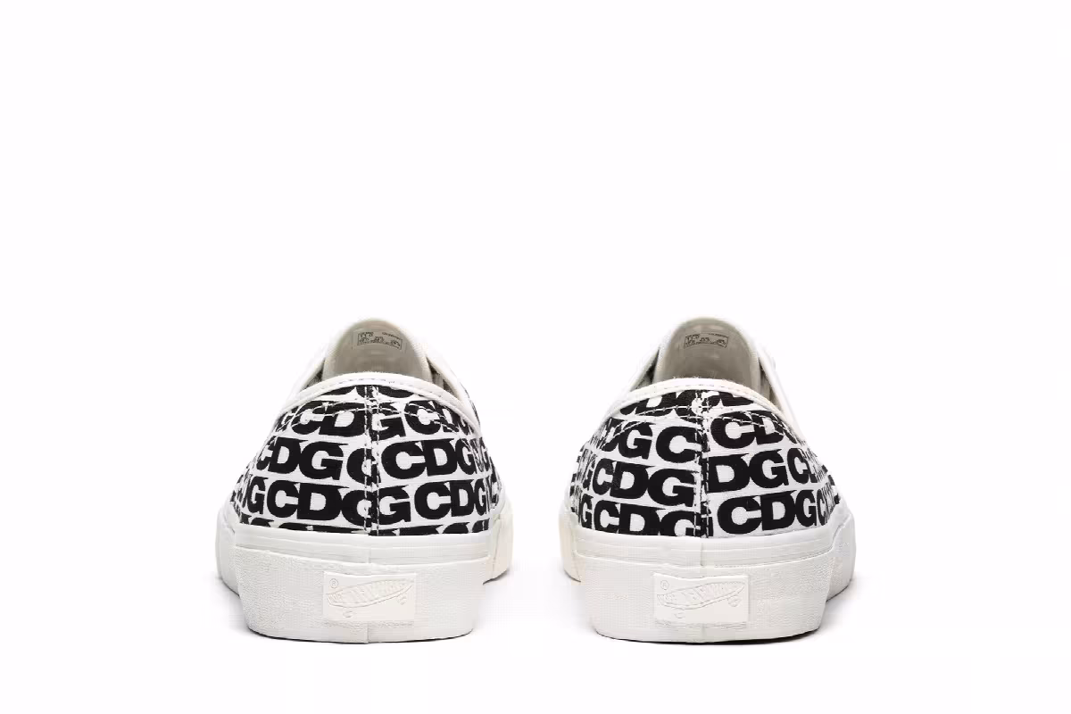 Comme des Garçons x Vans Authentic CDG Print - Black White 2018, view 7