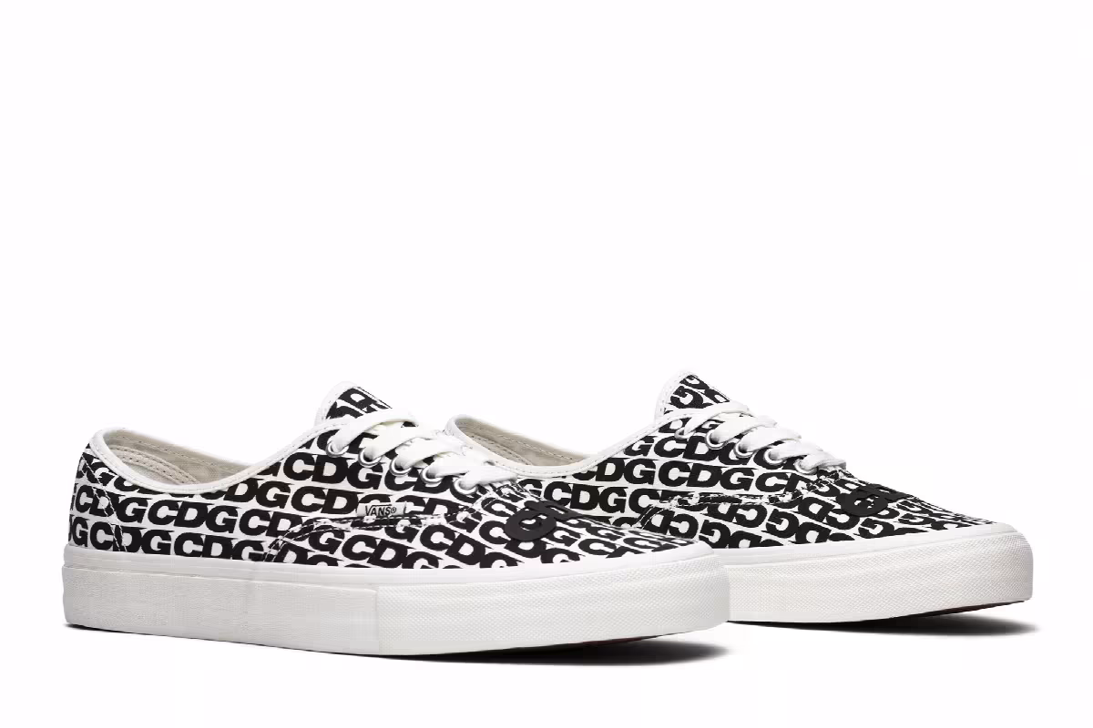Comme des Garçons x Vans Authentic CDG Print - Black White 2018, view 9