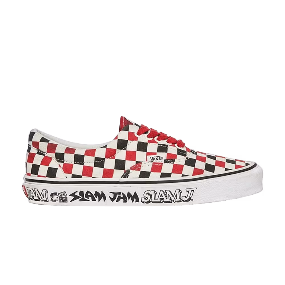 Slam Jam Socialism x Vans OG Era LX Red Black Checkerboard