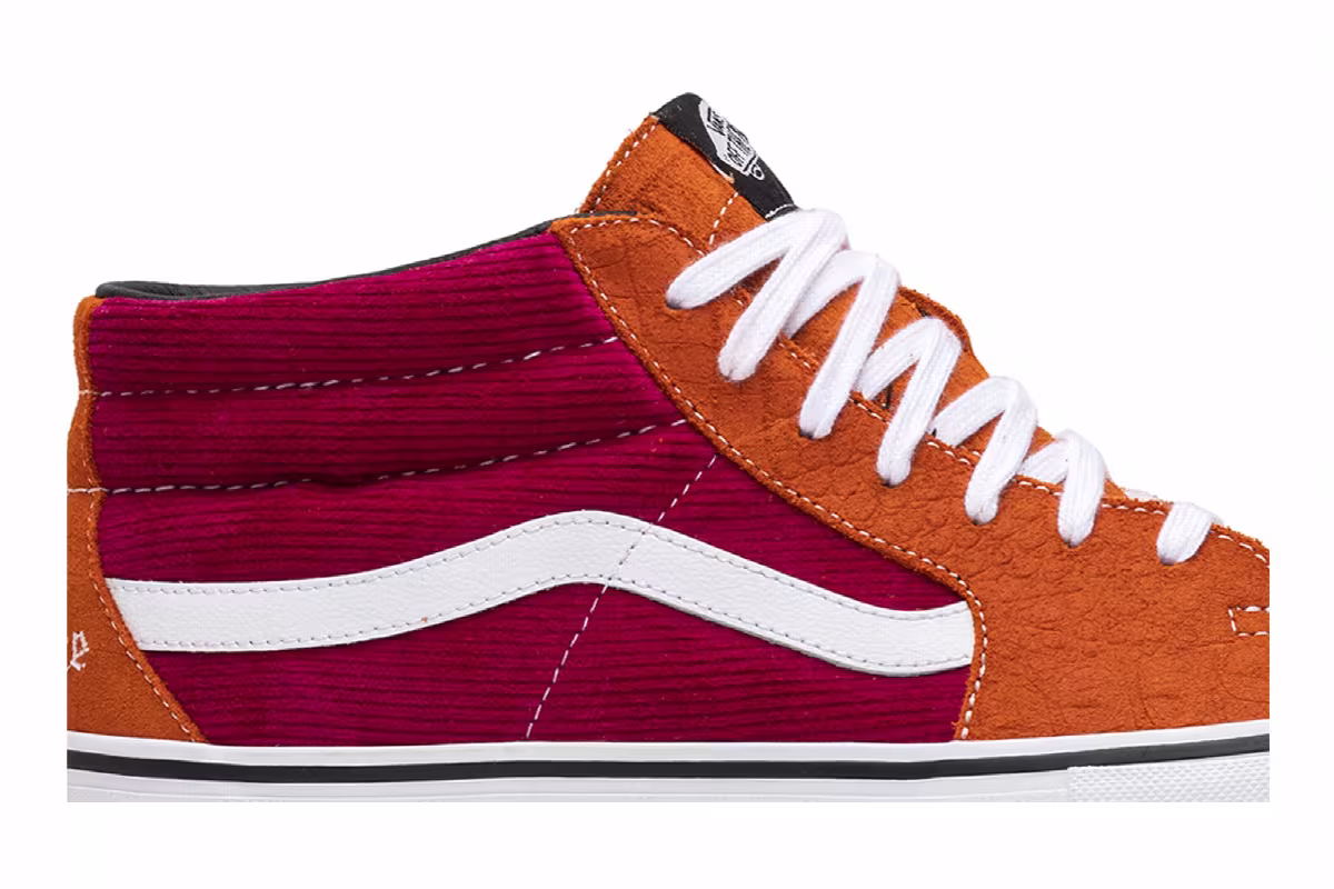 Supreme x Vans Sk8 Mid Pro Corduroy Croc, view 3