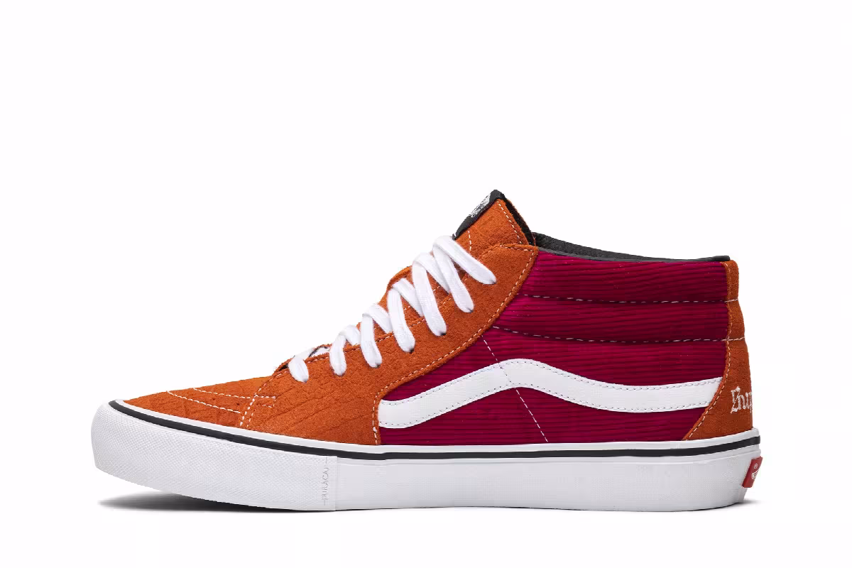 Supreme x Vans Sk8 Mid Pro Corduroy Croc, view 4