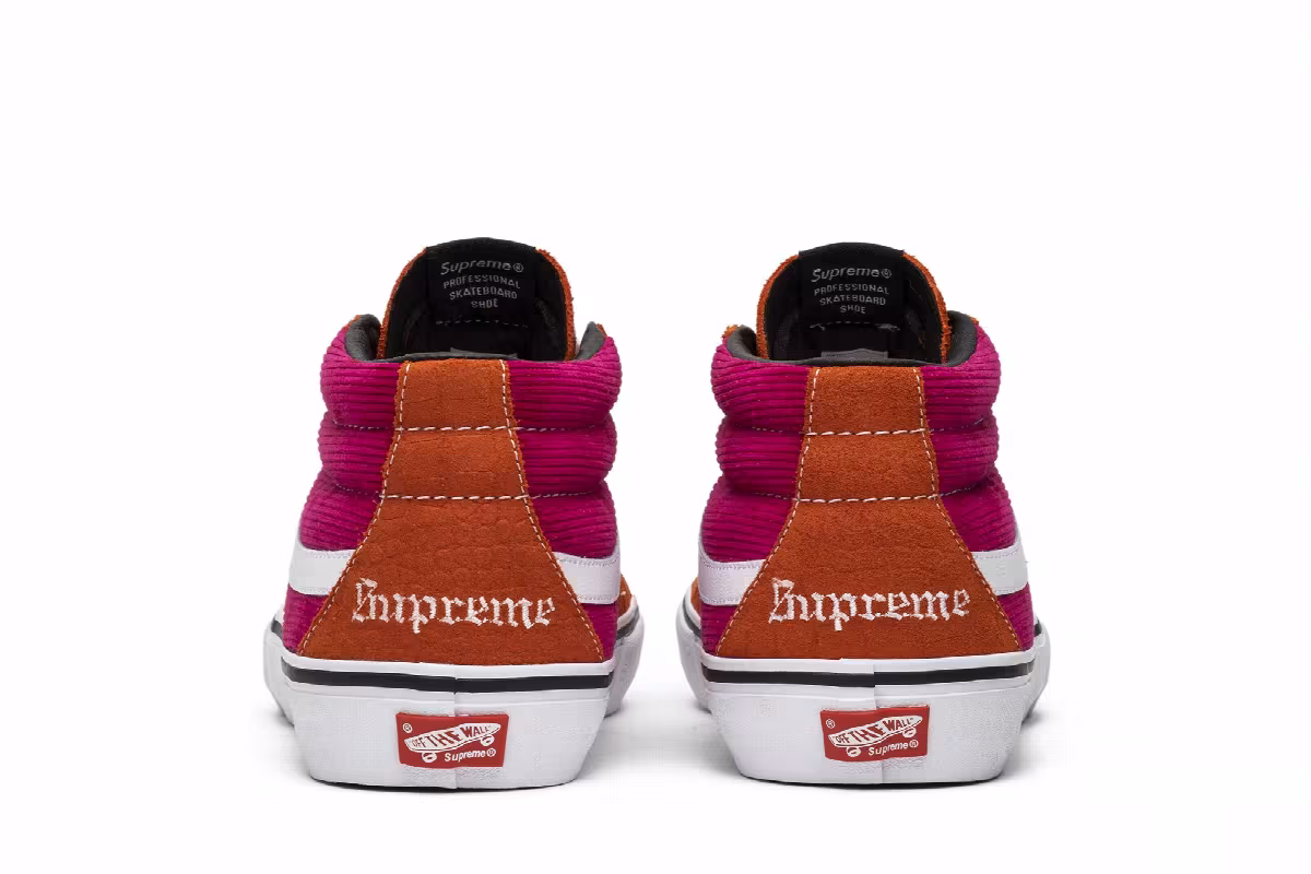 Supreme x Vans Sk8 Mid Pro Corduroy Croc, view 7