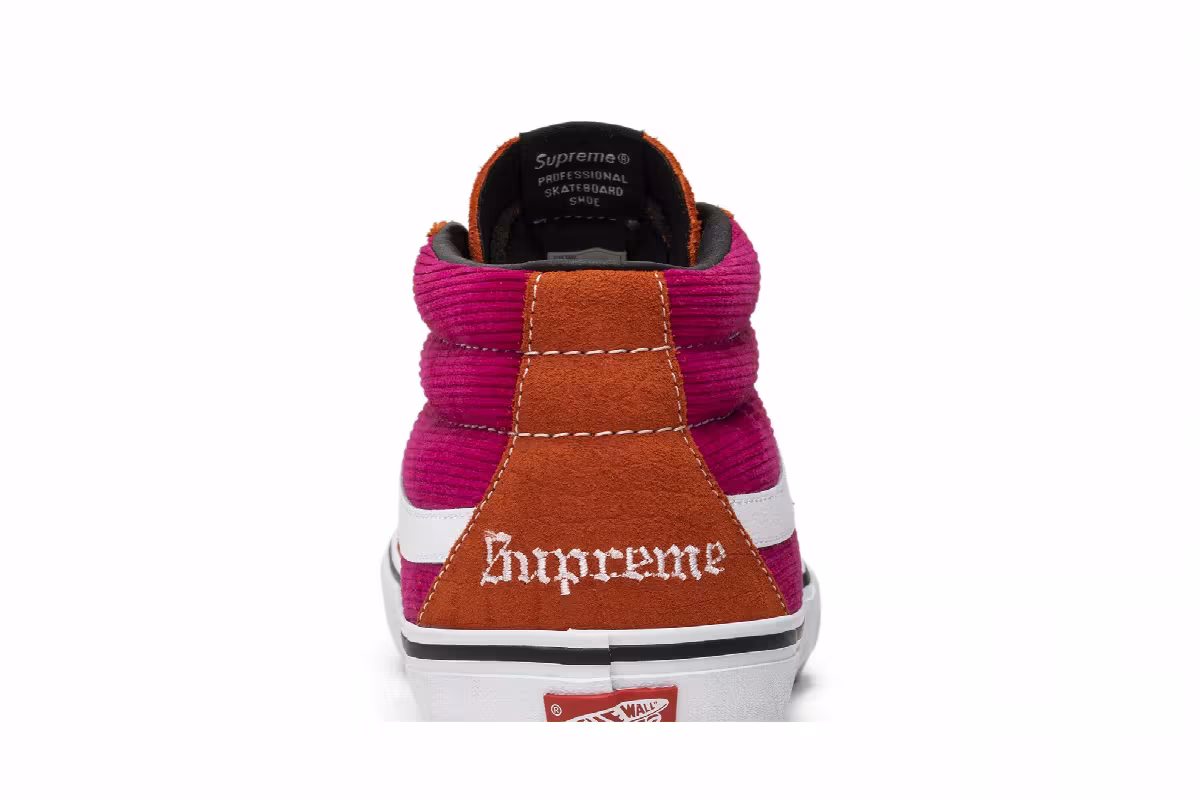 Supreme x Vans Sk8 Mid Pro Corduroy Croc, view 8