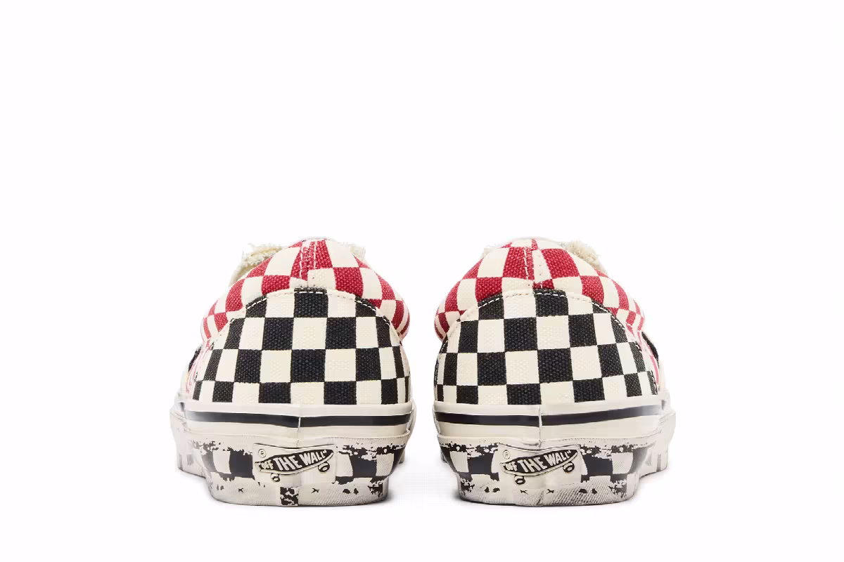 Vans LX Classic Slip-On 98 Act Of Disagreement Black Checkerboard, view 7