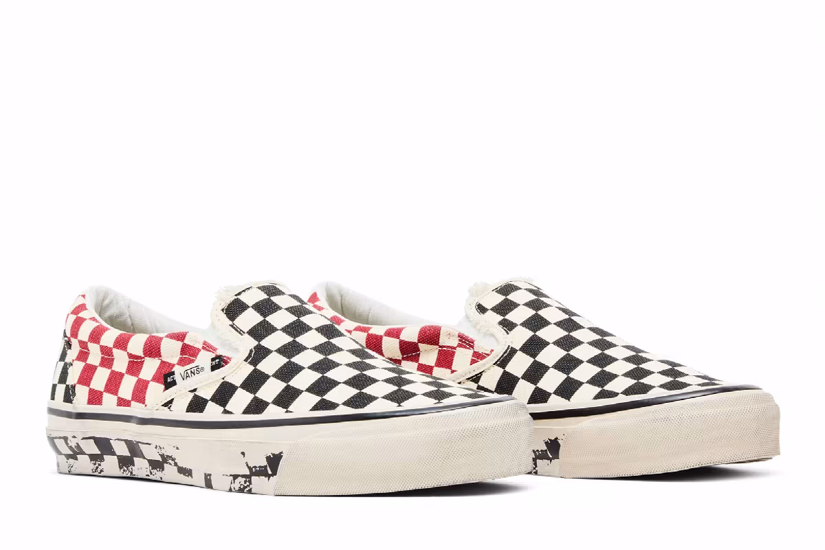 Vans LX Classic Slip-On 98 Act Of Disagreement Black Checkerboard, view 9