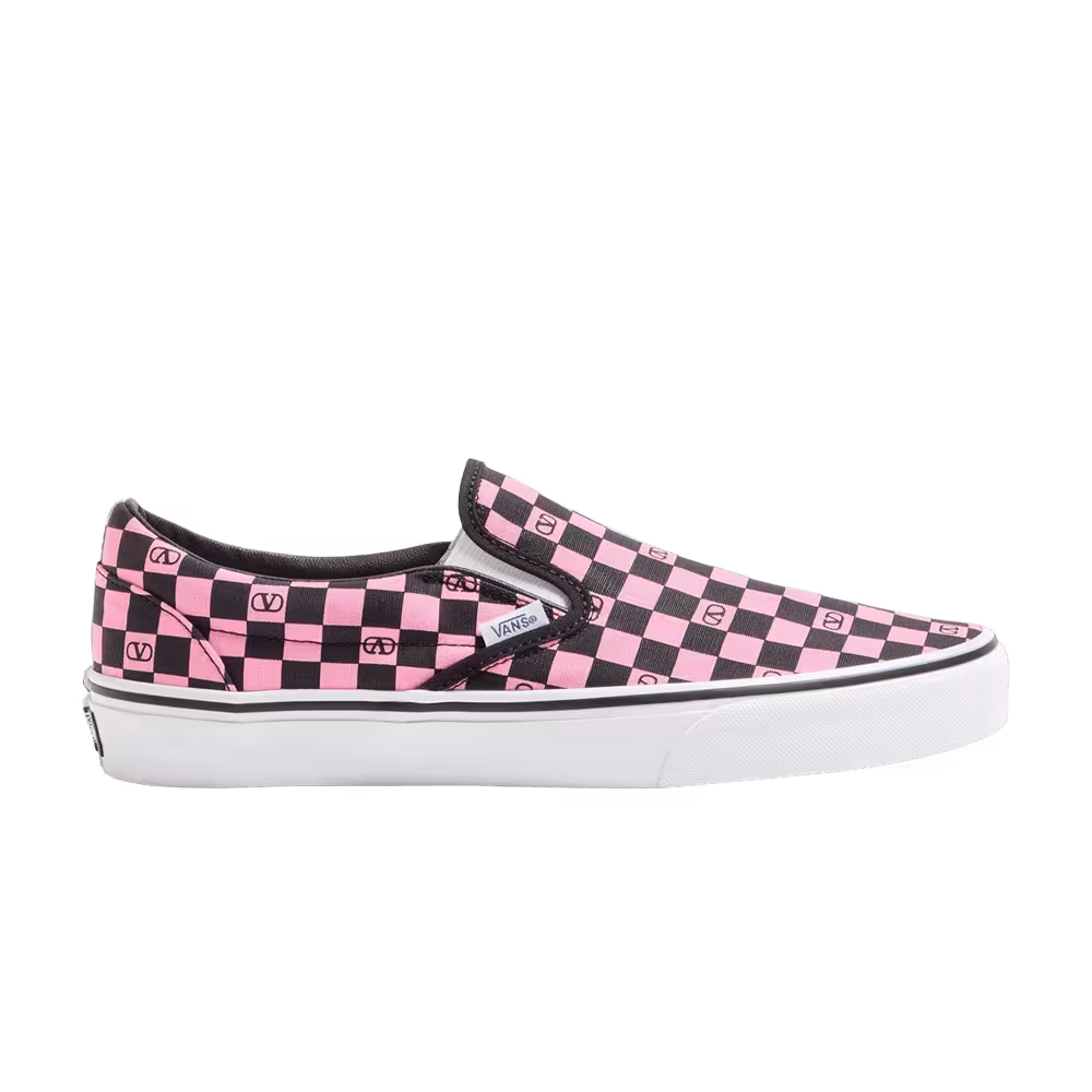 Valentino Garavani x Vans Classic Slip-On Checkerboard Pink