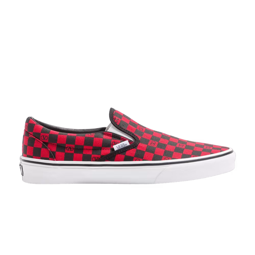 Valentino Garavani x Vans Classic Slip-On Checkerboard Red