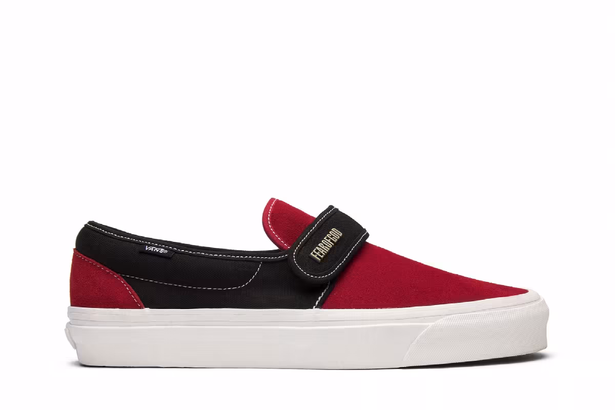Fear of God x Vans Slip-On 47 DX Collection 2 Red Black, view 2