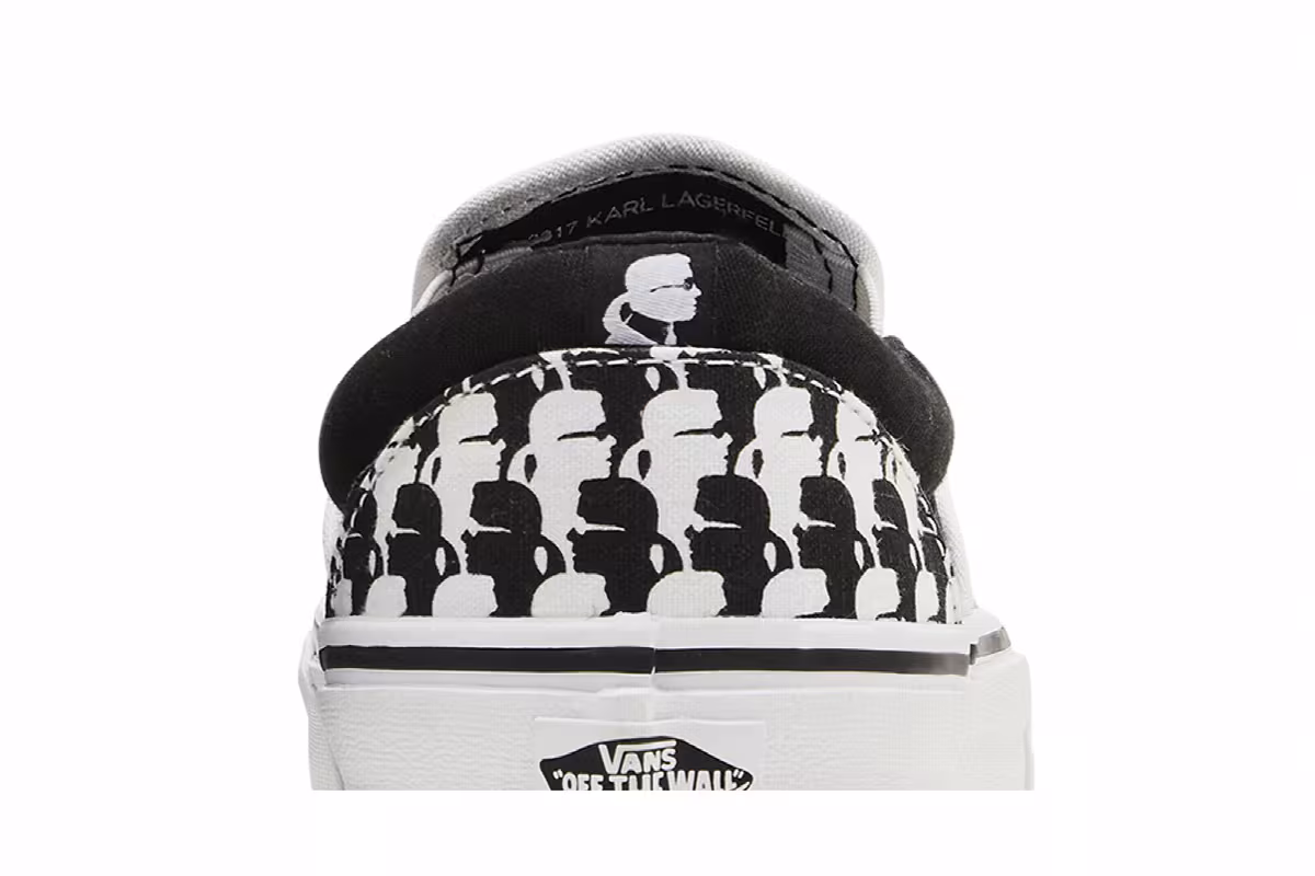 Karl Lagerfeld x Vans Classic Slip-On True White, view 8