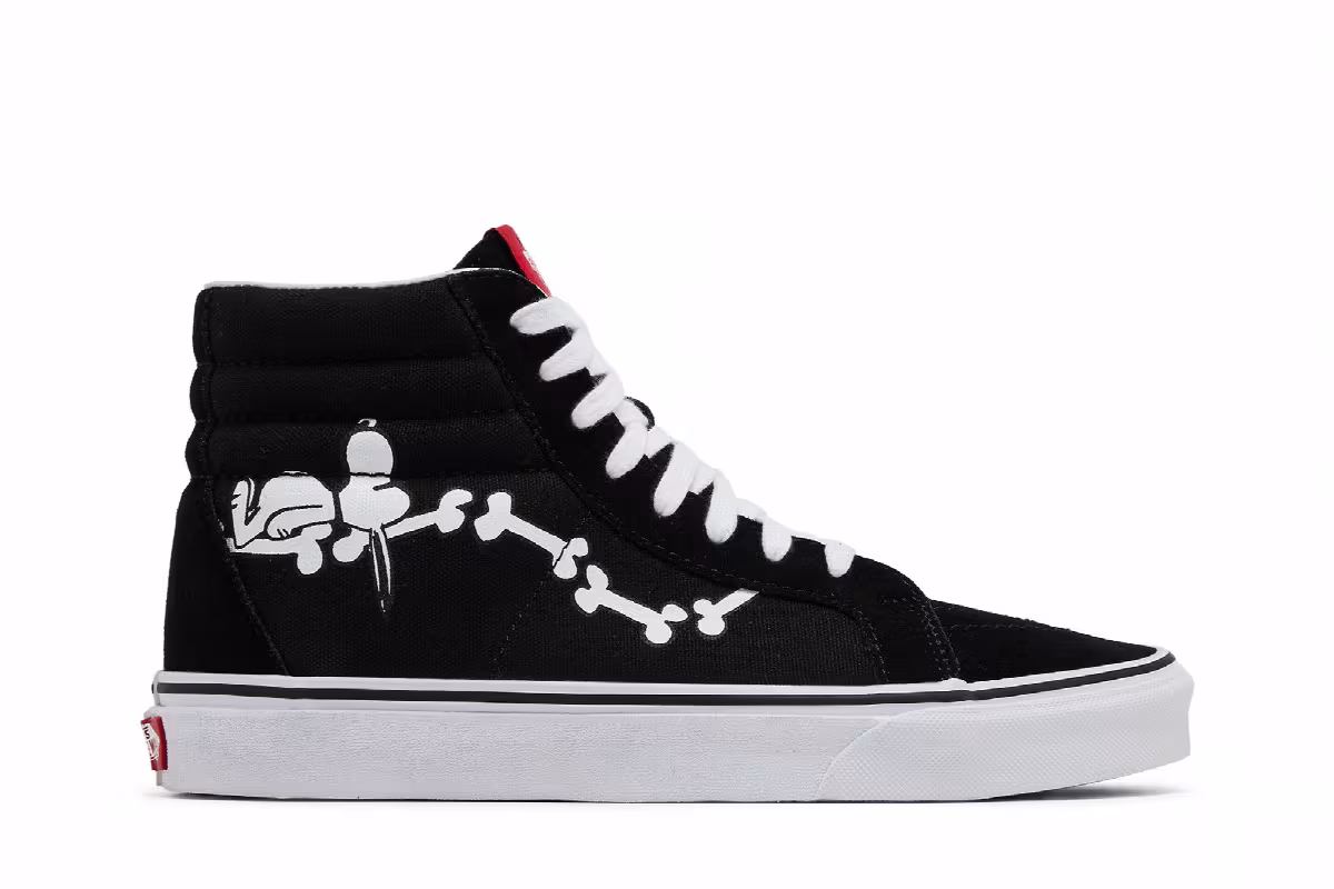 Peanuts x Vans SK8-Hi Reissue Snoopy Bones, view 2