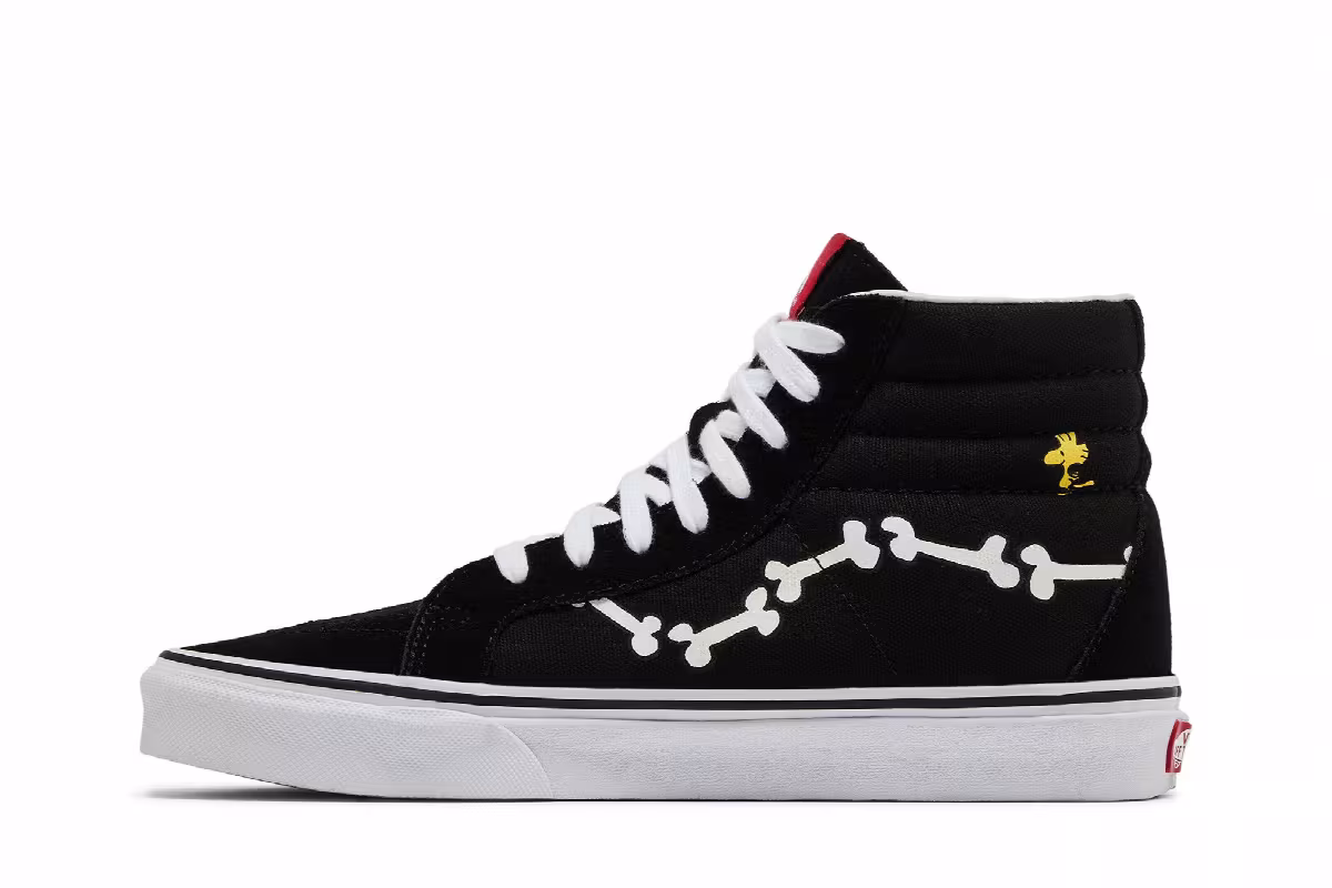 Peanuts x Vans SK8-Hi Reissue Snoopy Bones, view 4