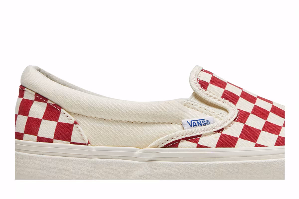 Vans OG Classic Slip-On LX Red Checkerboard, view 3