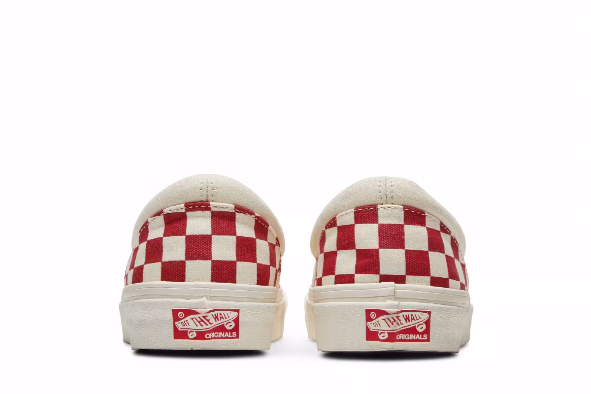 Vans OG Classic Slip-On LX Red Checkerboard, view 7
