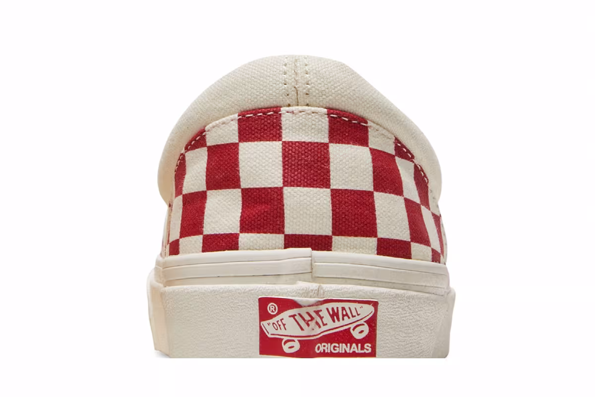 Vans OG Classic Slip-On LX Red Checkerboard, view 8