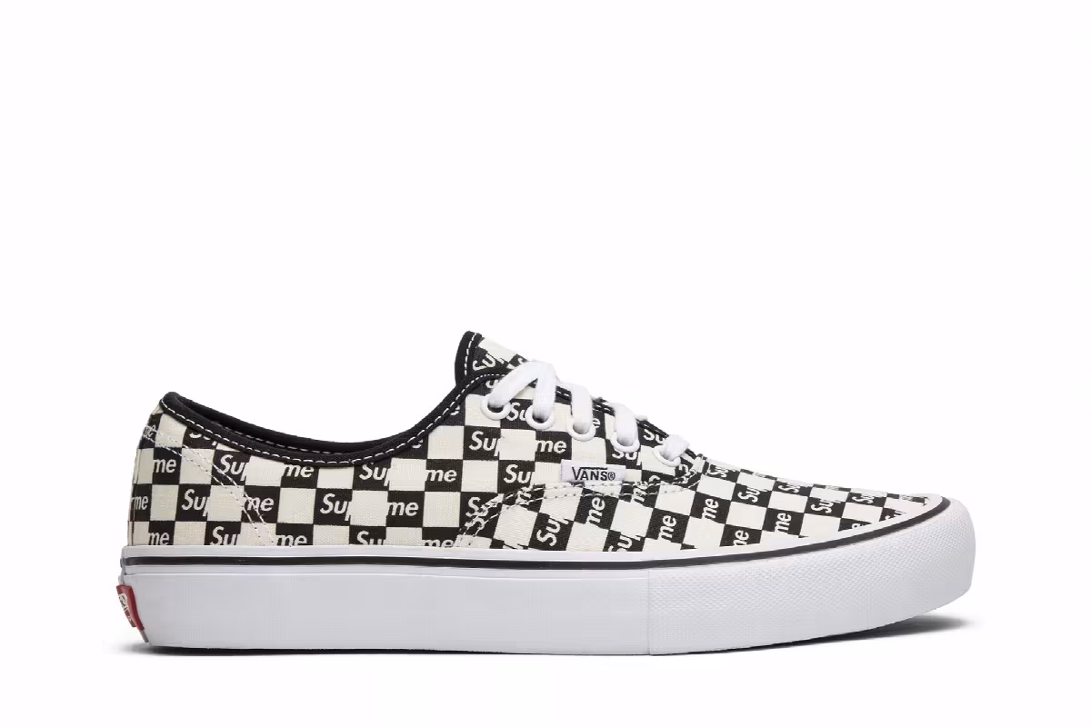 Vans Supreme x Authentic Pro Checkered Black, view 2